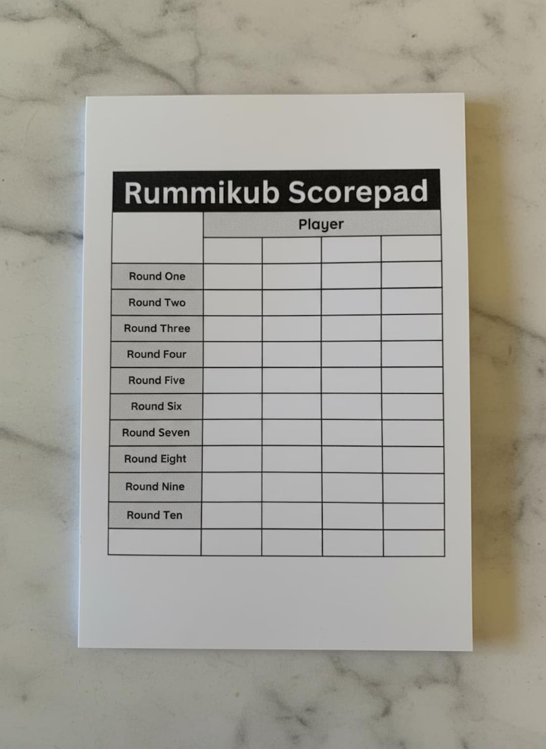 Rummikub Scorepad | Rummikub Score Sheets for Family Game Night ...