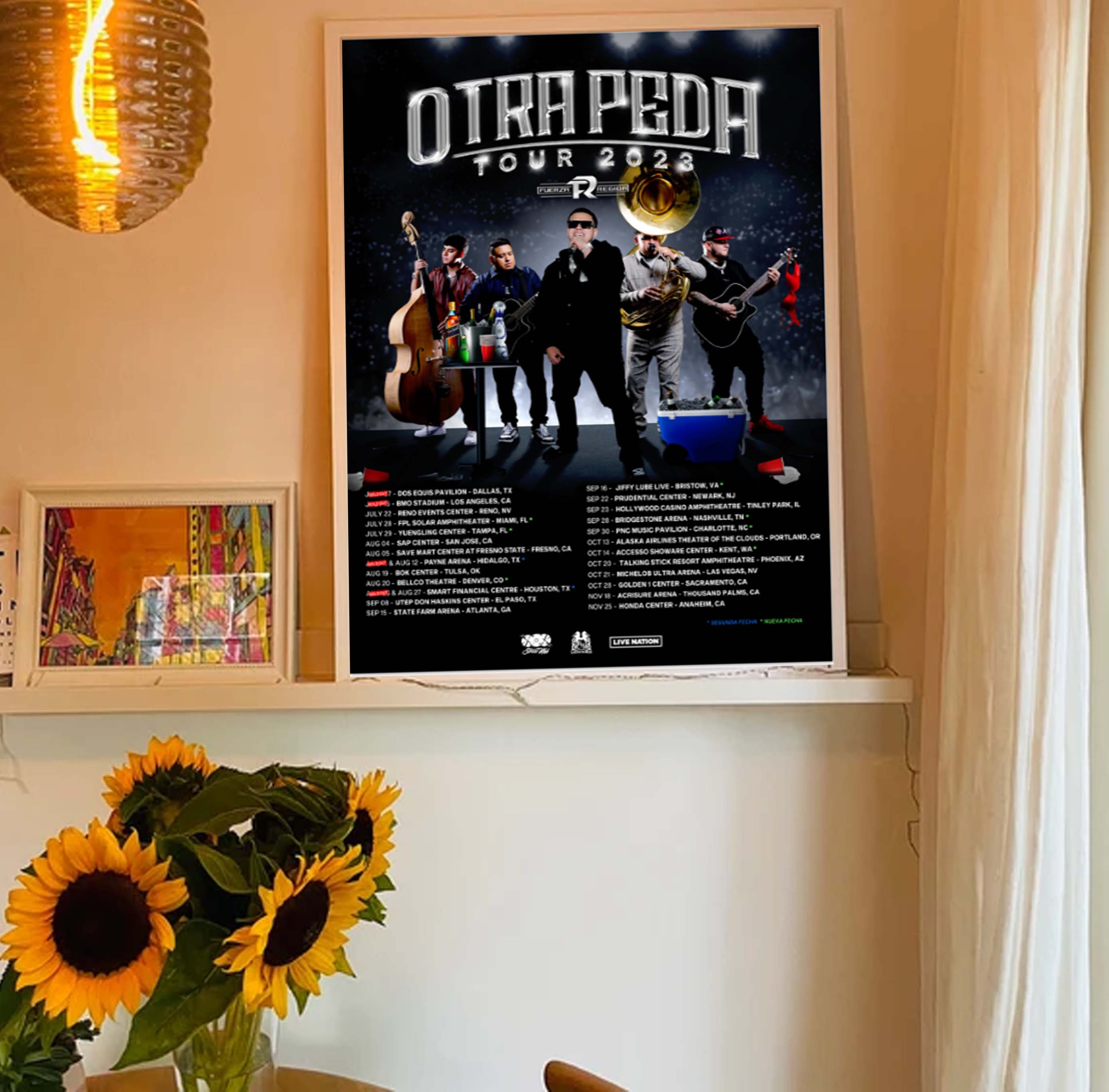Fuerza Regida Otra Peda Tour 2023 Poster Etsy