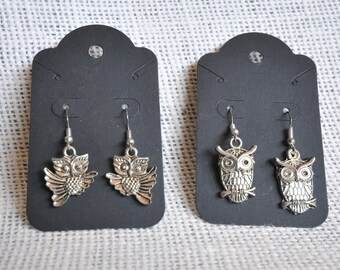 Silver Plated Owl Earrings | Cute Owl Earrings | Indigenous Disabled LGBTQ+ Made Earrings
