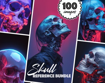 100 High Resolution License Free Skull Reference Images Premium Bundle