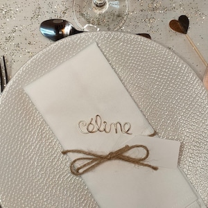 Marque place personnalisé prénom table, déco table, Mariage Anniversaire Baptême Noël