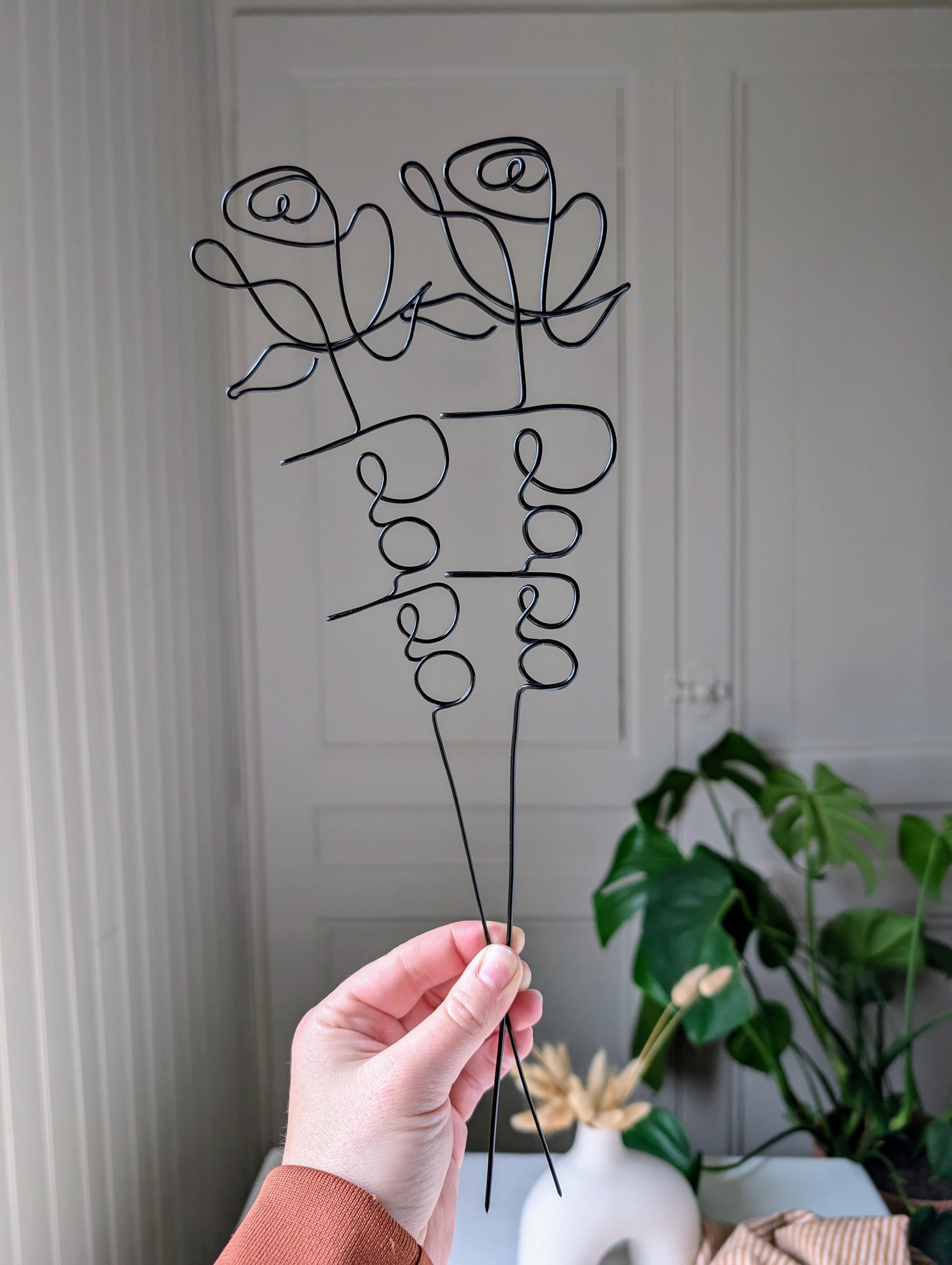Personalized wire rose Mother's Day Mom Grandma Teacher Master Nanny Atsem