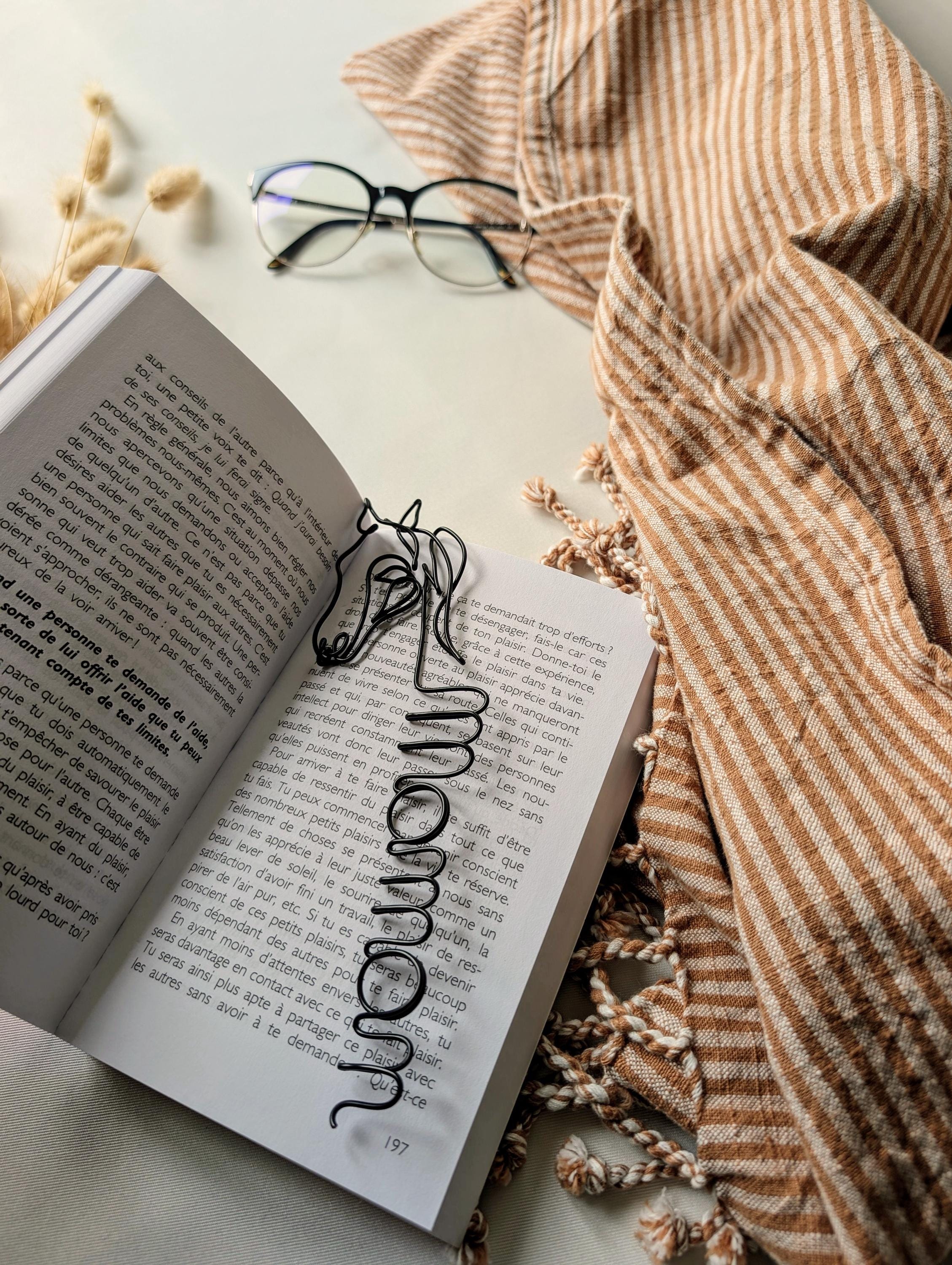Personalized horse head bookmark in wire first name personalized gift