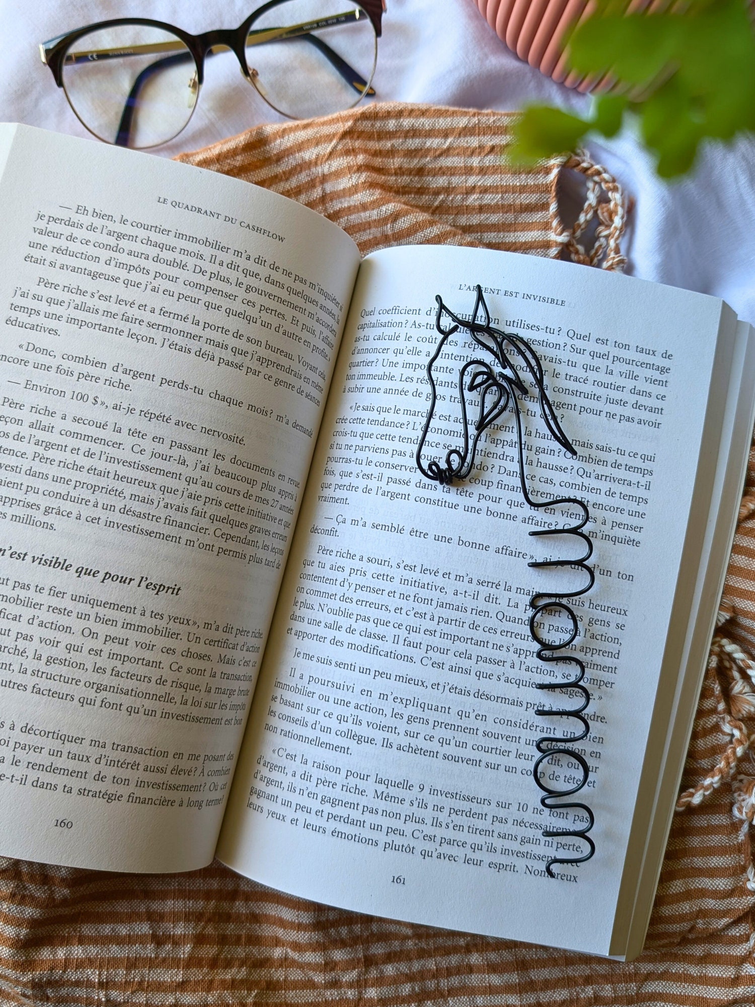 Personalized horse head bookmark in wire first name personalized gift
