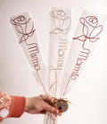 Personalized wire rose for Grandmothers' Day, an eternal flower for Grandma with her name, nickname or a word, a keepsake from her grandchildren product logo