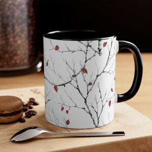 Birch Coffee Mug, Tree Tea Cup, Accent Mug, Nature Lover Gift, Nature Theme