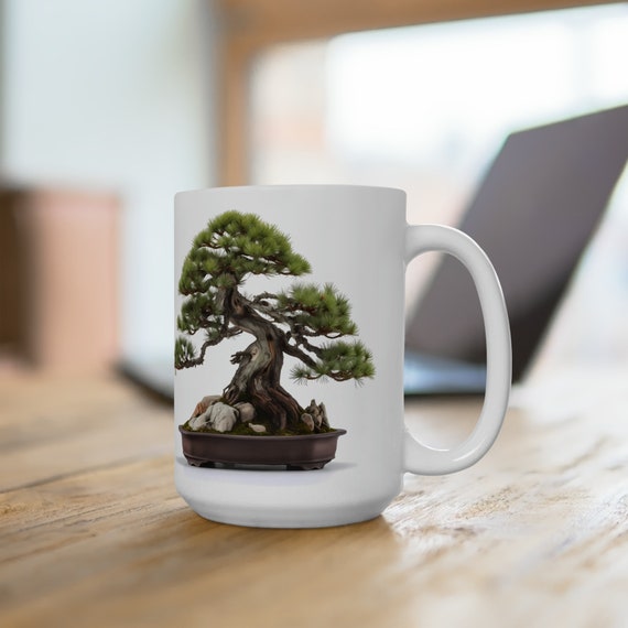 Pine Bonsai Coffee Mug, Bonsai Tree Tea Cup, Large Mug, Nature Lover Gift,  Nature Theme - Etsy