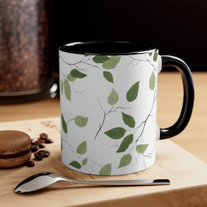Birch Coffee Mug, Tree Tea Cup, Accent Mug, Nature Lover Gift, Nature Theme