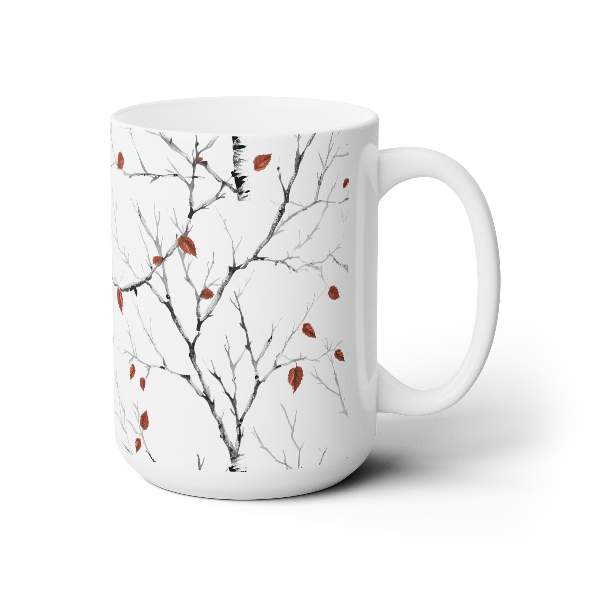 Birch Coffee Mug, Tree Tea Cup, Large Mug, Nature Lover Gift, Nature