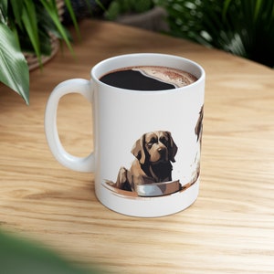 Dogs Coffee Mug, Dog Tea Cup, 11oz Mug, Nature Lover Gift, Animal Theme