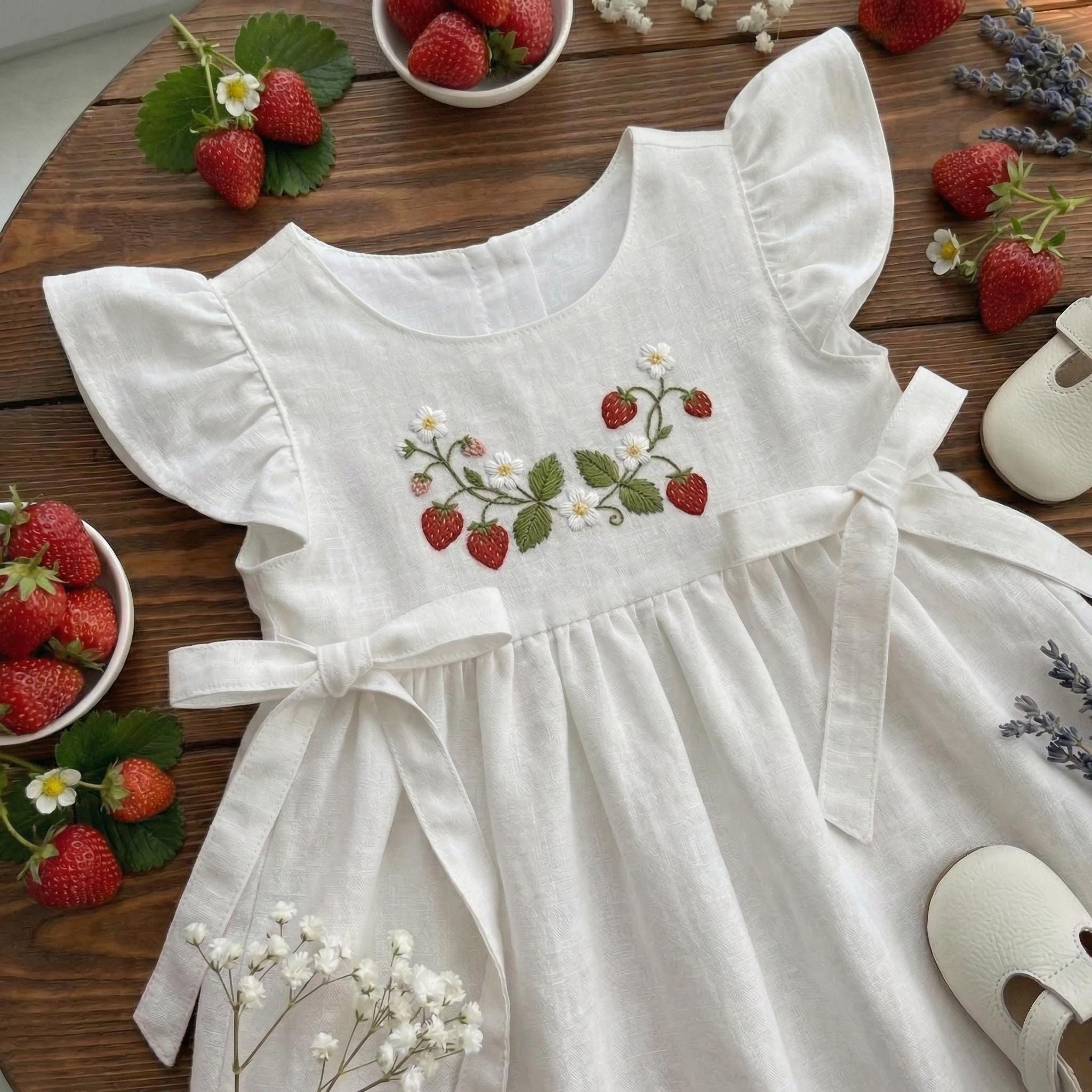 Strawberry Linen Dress - Etsy Strawberry Linen Dress - Etsy