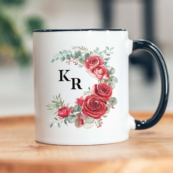 Birthday GiftIdeas Flower Birth Month Gift Birth Flower Gift Flower Month Mug Birth Month Mug Floral Name Mug Custom Initial Coffee Mug 5