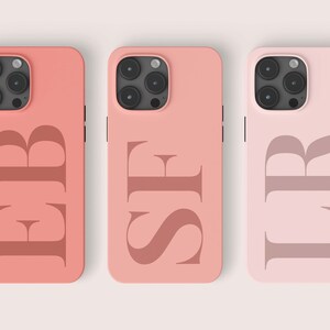 Initialen iPhone Case Monogram iPhone Case Naam iPhone Custom Letter iPhone 16 Aanpasbaar iPhone 15 Pro Max iPhone 14 Pro Max Case Cadeau M1