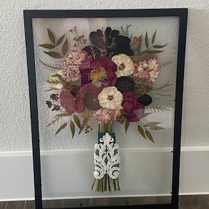 Gepresster Blumenstrauß - Hochzeit / Erhaltung für besondere Anlässe