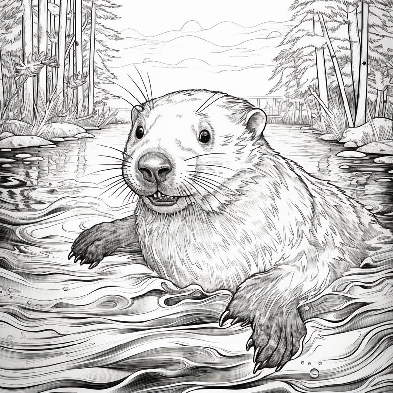 North American Wildlife Coloring Pages - Etsy