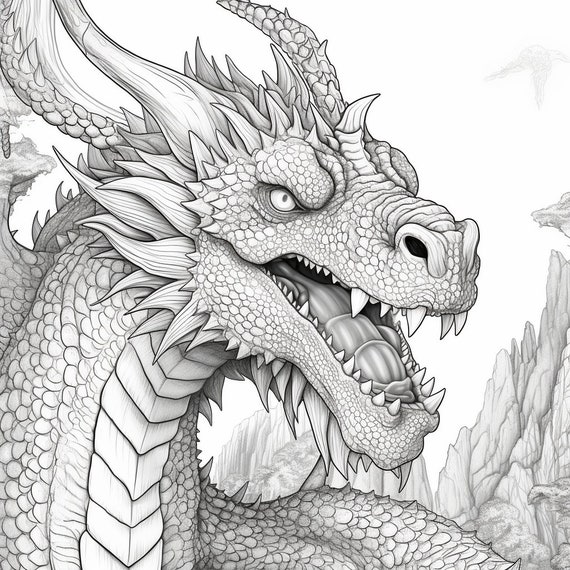 Scary Dragon Coloring Pages