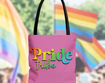Rainbow Pride Tote Bag: LGBTQ+ Polyester Shoulder Bag