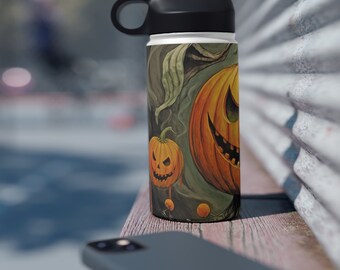 Pumpkin Head Stainless Steel Water Bottle, Standard Lid