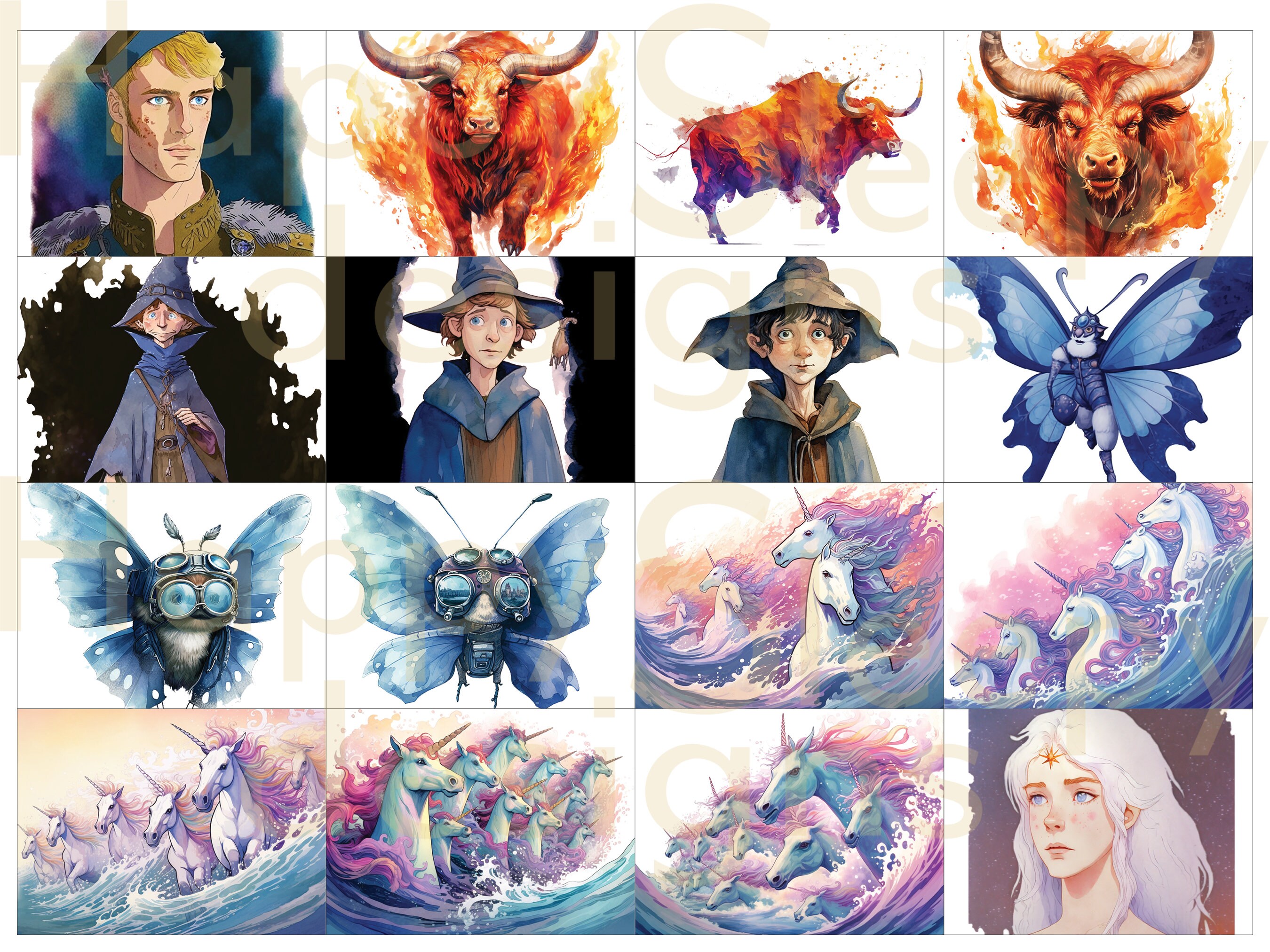 50 Legendary Mythical Images of the Last Unicorn Lore digital Download ...