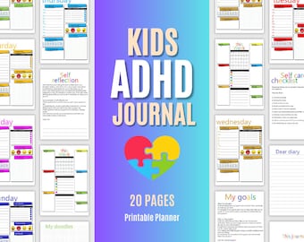 ADHD Journal For Kids, Junior ADHD Planner