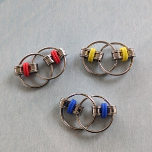 Set of 3 Roller Chain Fidget Toy, Stress Reducer, Decompress Toy