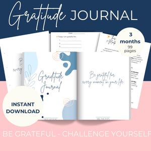 Undated Gratitude Journal – 3-Month PDF Download – Daily Reflections for Inner Peace