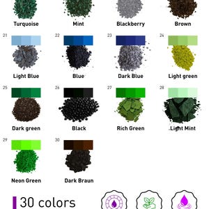 30 colors BEKRO Candle and Wax Melt Dye, colorant for beeswax, paraffin, soy wax image 3