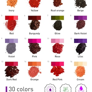 30 colors BEKRO Candle and Wax Melt Dye, colorant for beeswax, paraffin, soy wax image 2