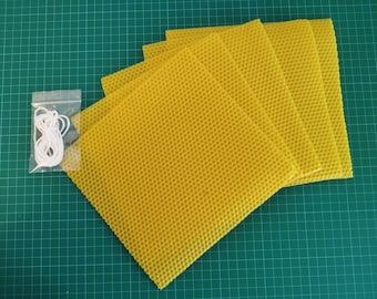 Beeswax Candle Making Kit: 10 Sheets, Wick, DIY Rolled Candles