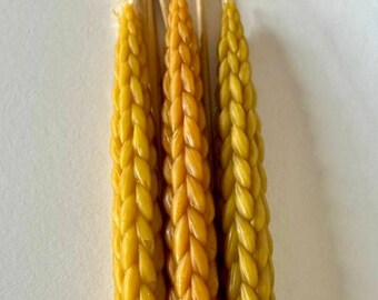 小麦の穂蜜蝋キャンドル – 100%純粋な天然蜜蝋