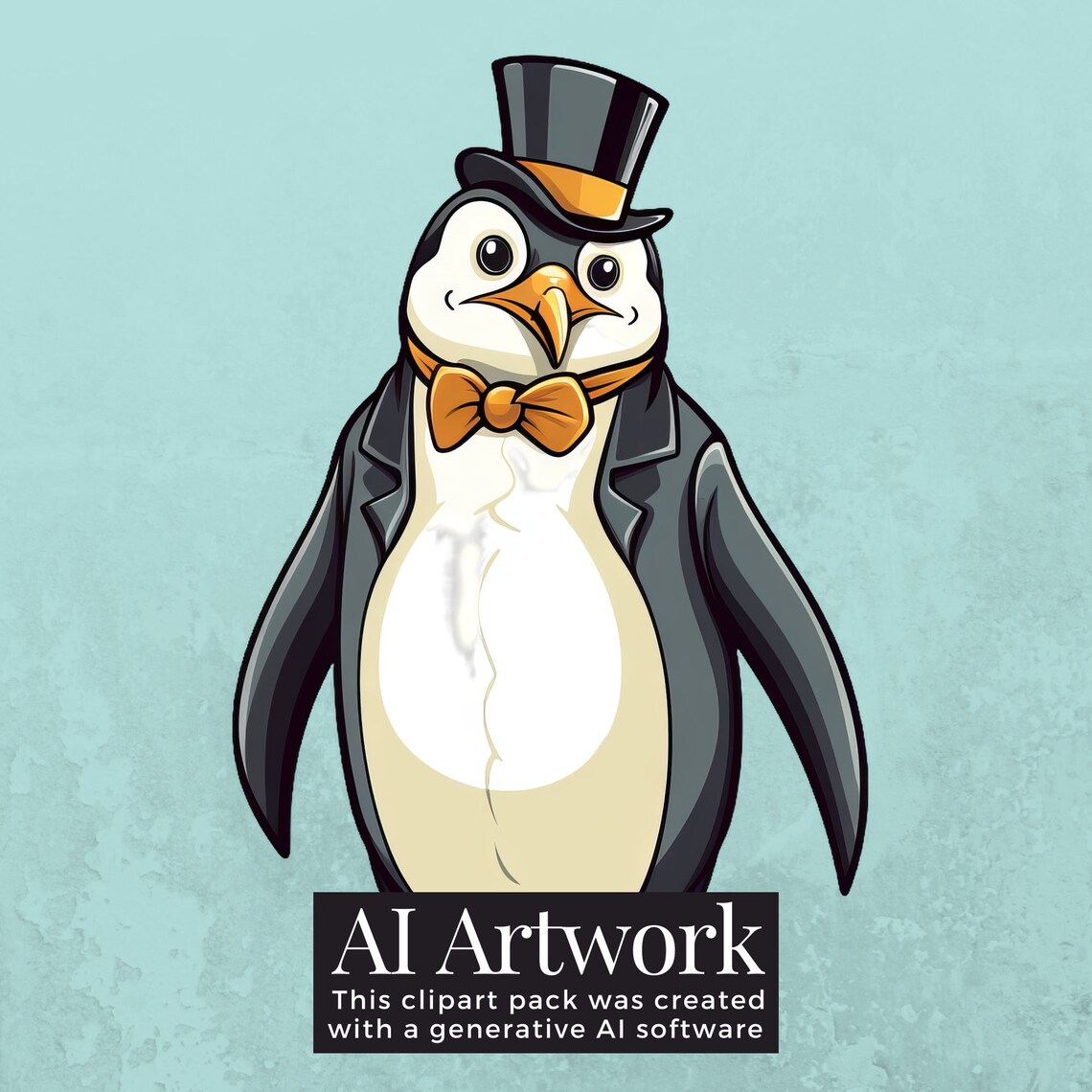 10 Dapper Penguins Clipart Pack INSTANT DOWNLOAD 10 Stylish Penguin ...