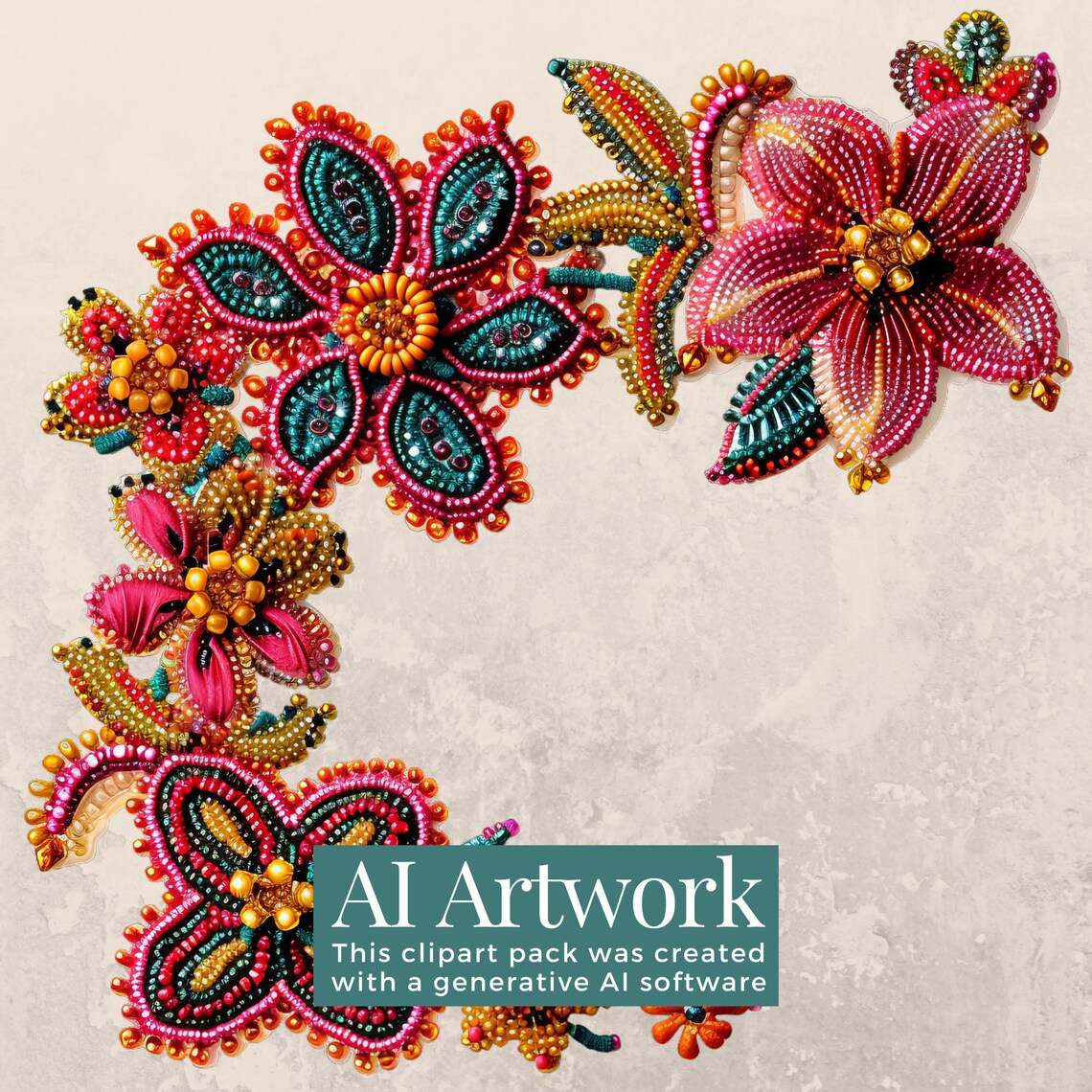 40 Beadwork Corner Designs Clipart Pack INSTANT DOWNLOAD 40 Beadwork ...
