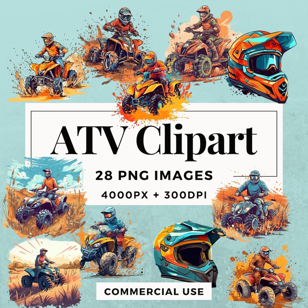 Transparent Atv Rider 28 Atvs Clipart Pack INSTANT DOWNLOAD 28 Atvs Illustrations, PNG ...