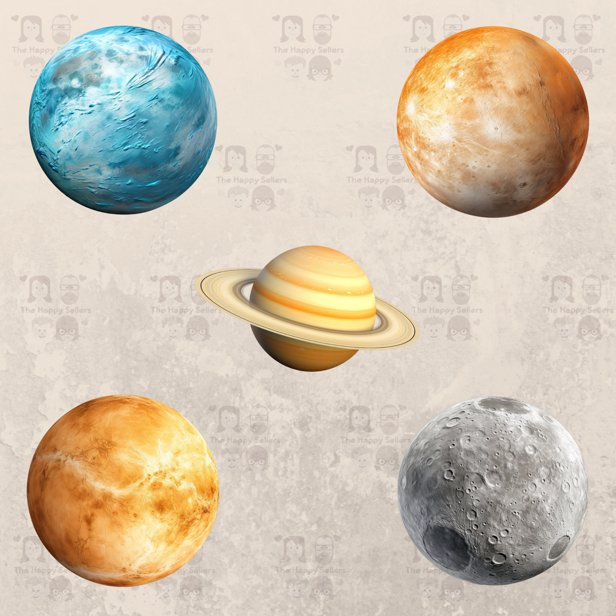 10 Paquete de imágenes prediseñadas del Sistema Solar realista DESCARGA  INSTANTE 10 Ilustraciones del Sistema Solar, Fondo transparente PNG, Uso  comercial. THS003 - Etsy México, image size:2000x2000