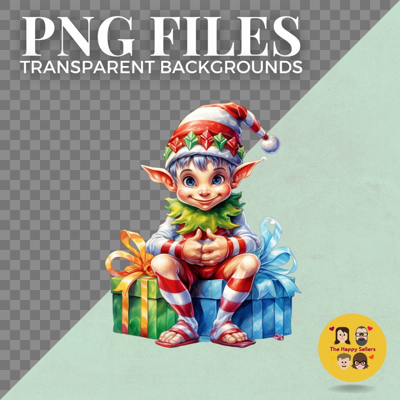 10 Christmas Elves Clipart Pack INSTANT DOWNLOAD 10 Christmas Elf ...