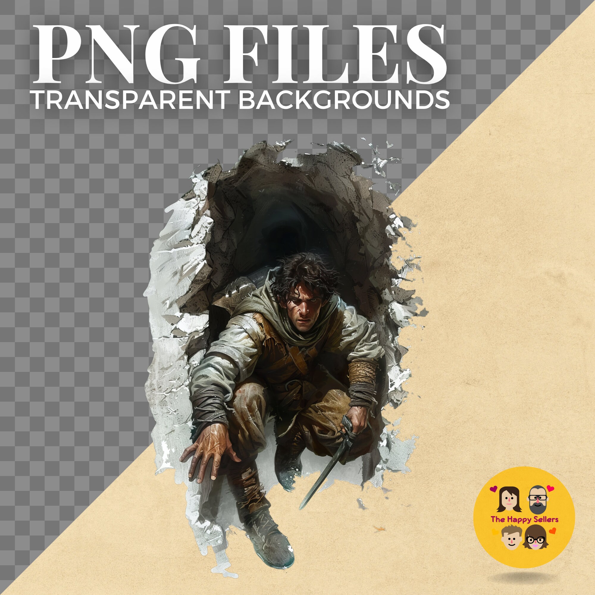 160 Fantasy Thieves and Rogues Clipart Bundle - Instant Download, PNG ...