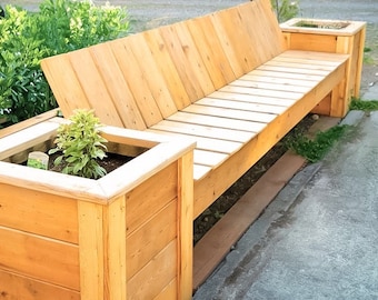 Outdoor Planter Bench Plans - Imperial and Metric