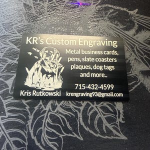 Thick Aluminum Business Cards 0.45 Metal