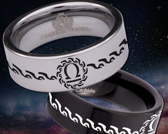 Waage Custom Personalisieren Lasergravur Wolfram Ehering Ring