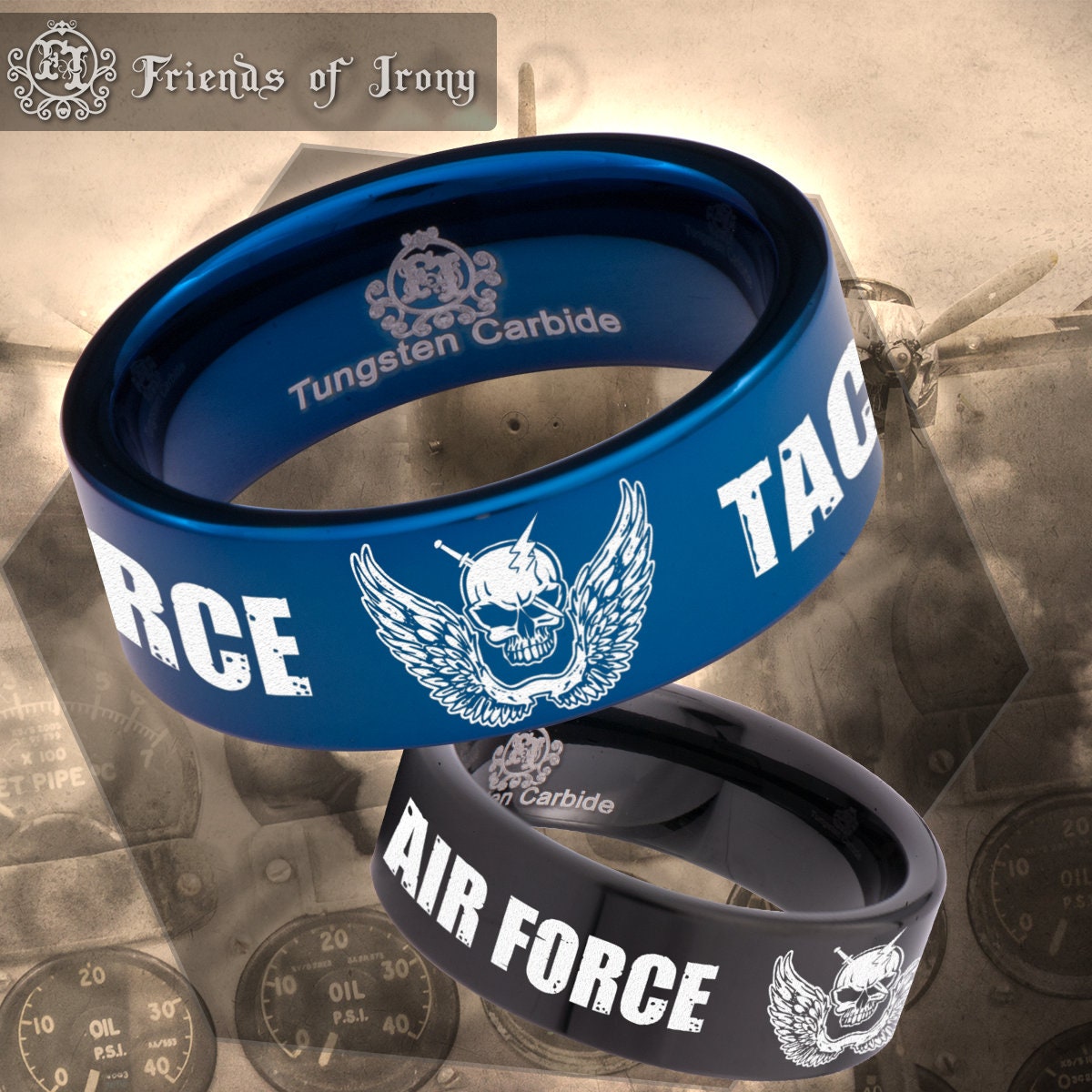 TACP US Air Force Custom Personalize Laser Engrave Tungsten