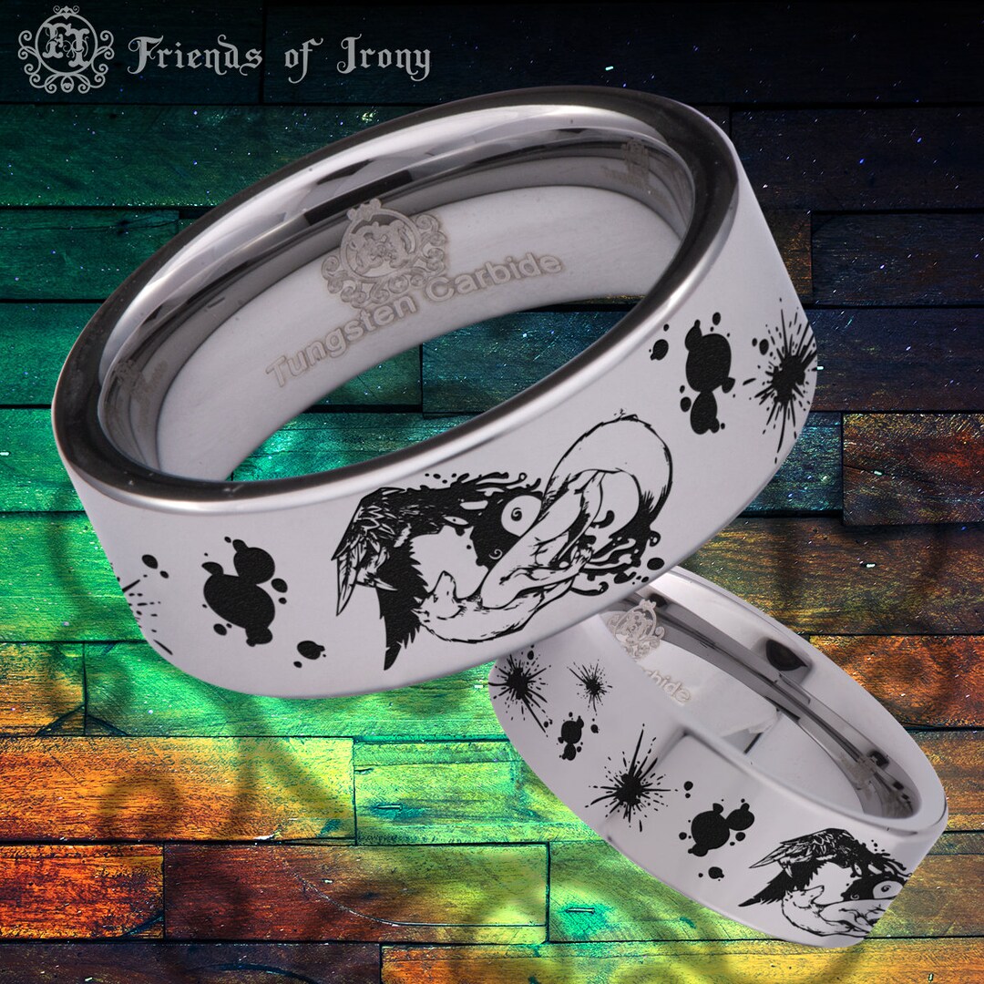 Friends Of Irony Tungsten Carbide Firefighter Ring - 8mm Wedding Band For Men & Women