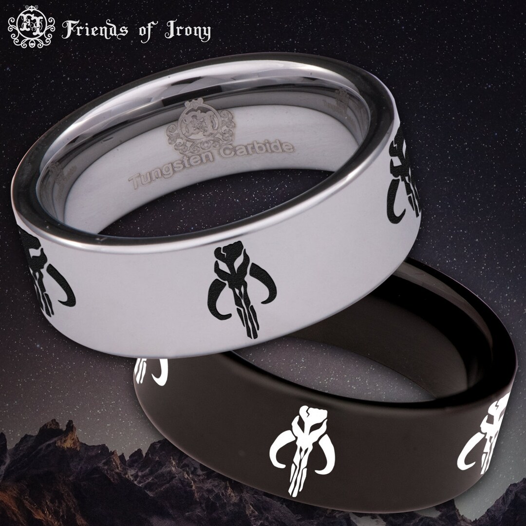 Mythosaur Custom Personalize Laser Engrave Tungsten Wedding Band Ring ...