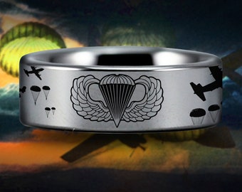 Fallschirmjäger Wolfram Carbide Ehering Ring