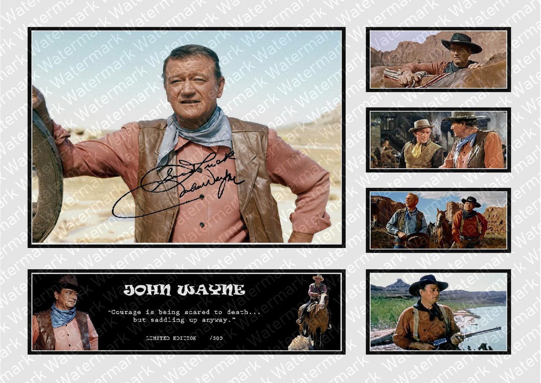 0039 john wayne A4 signé édition limitée pré imprimé souvenirs - Etsy ...