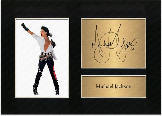Michael Jackson サイン入り写真 フレーム付き Michael Jackson Signed Limited Edition Pre Printed
