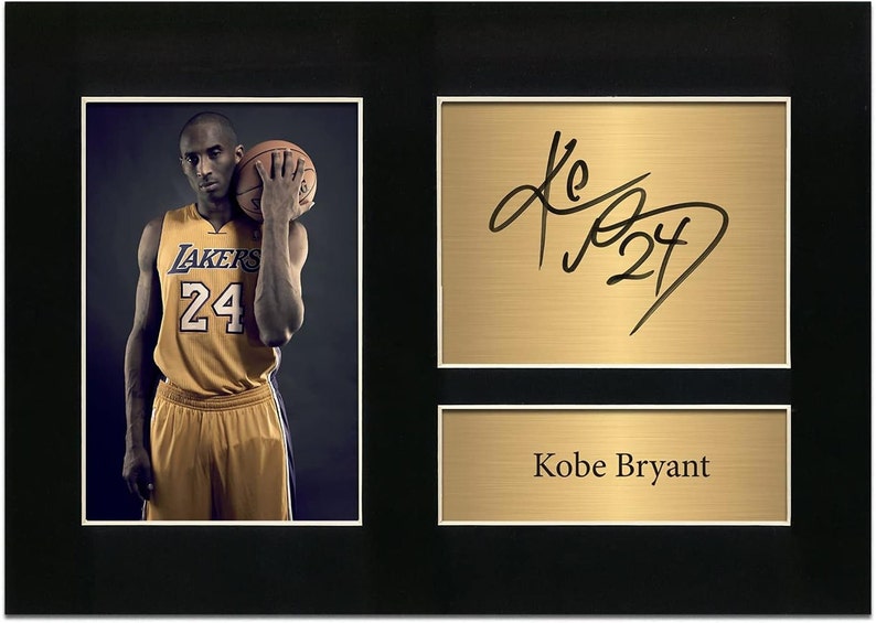 Kobe Bryant Basketball Player Signed A4 Printed Autograph Photo Signed ...