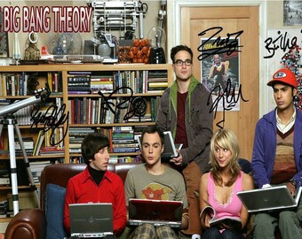 the big bang theory a4 signed limited edition print framed  5049