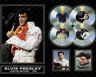 elvis presley a4 signed limited edition printed memorabilia poster framed