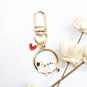 Cat keychain | Cat keyring | Cat Charm | Cat Lovers | Keychain | Kitty keychain | Kitty keyring
