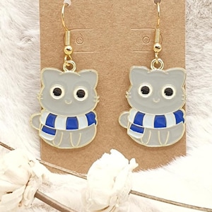 Kitty Dangle Earrings: Cat Lover Gift
